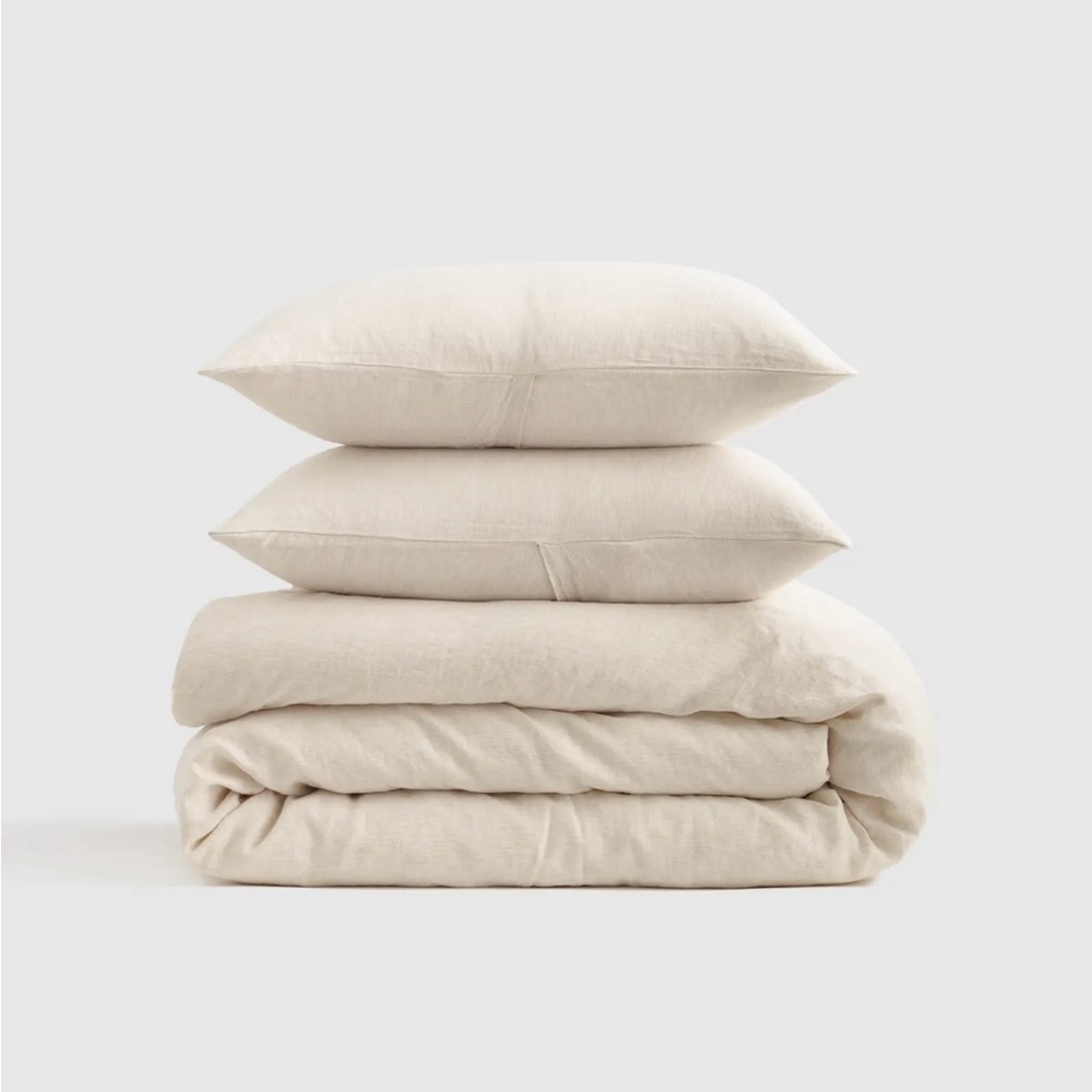 NWOT Quince European Linen Duvet Cover Set